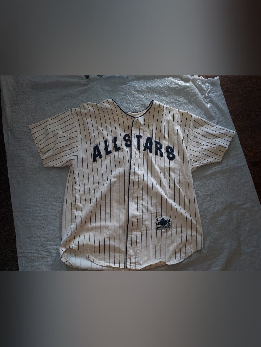 ACME Allstars Pinstripe Baseball Jersey - White and Navy